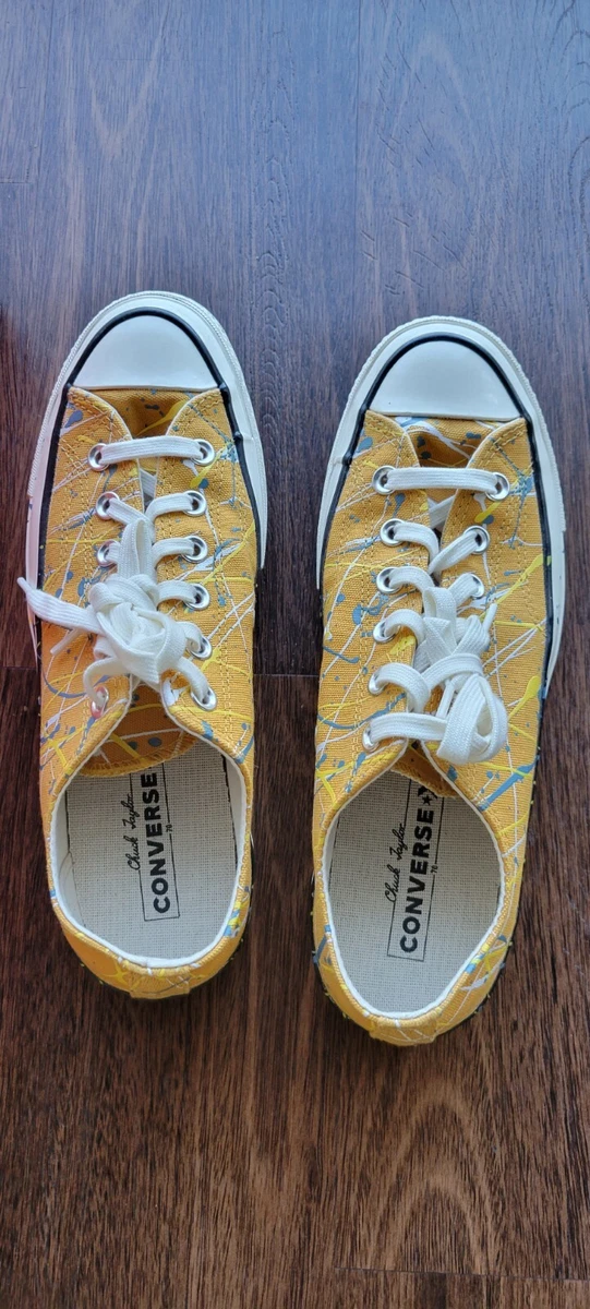 Converse Chuck 70 Low Paint Splatter - Sunflower Gold for Sale