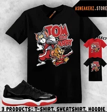 Shirt Match AJ 11 Low Bred 2025 Sneaker Matching Tee Sneakerhead Cat And Mouse