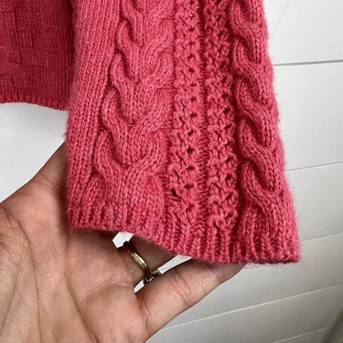 Sundance Villa Cardigan Sweater Wool Alpaca Blend Coral Women Medium - Picture 2 of 11