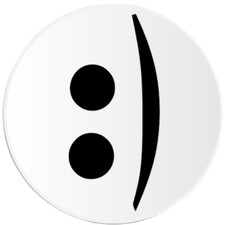 Smiley Face Emoticon - 3 Inch Circle Sticker 3" x 3" - Emoji
