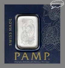 PAMP PLATINUM BAR  1  GRAM  LADY FORTUNA FINE 9995 PLATINUM FROM MULTIGRAM ASSAY