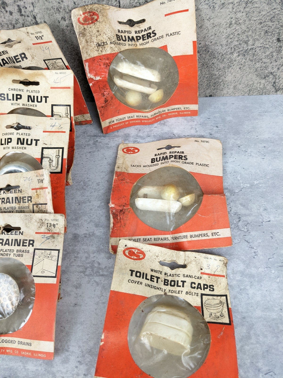 NEW NOS CS Chicago Specialty Mfg. Co. Plumbing Original Parts Pieces VTG LOT