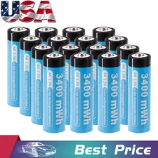 AA AAA Li-ion Rechargeable Lithium ion Batteries 1.5V Battery 1100 / 3400mWh Lot
