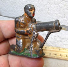 Vintage Lead Soldier, Barclay 702 machine gunner, hand painted nice decor toy