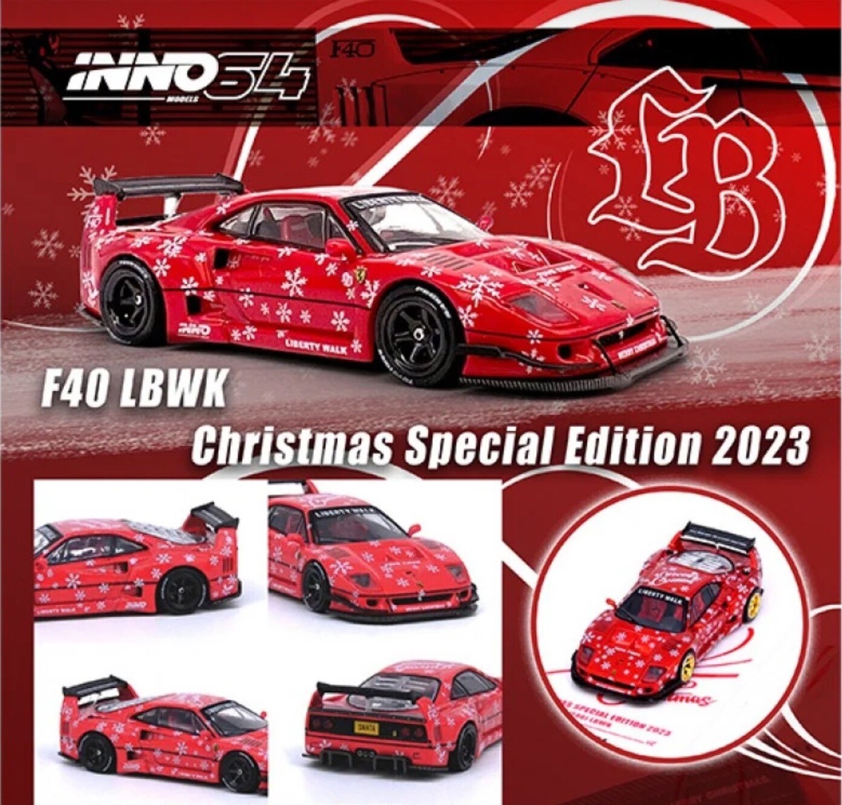 イノモデル 1/64 フェラーリ F40 LB チェイス CHRISTMAS イノモデル 1/64 フェラーリ F40 LB チェイス CHRISTMAS イノモデル 1
