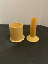 2 Vintage circa 1920's-1930's Cream Celluloid Vanity Brush Holder