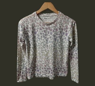 Epic Threads Size Large Girls Multi Color Leopard Print Long Sleeve Top NWT