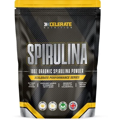 XCELERATE NUTRITION Organic Spirulina Powder high In Protein Cleanse & Detox Energy Immunity Booster