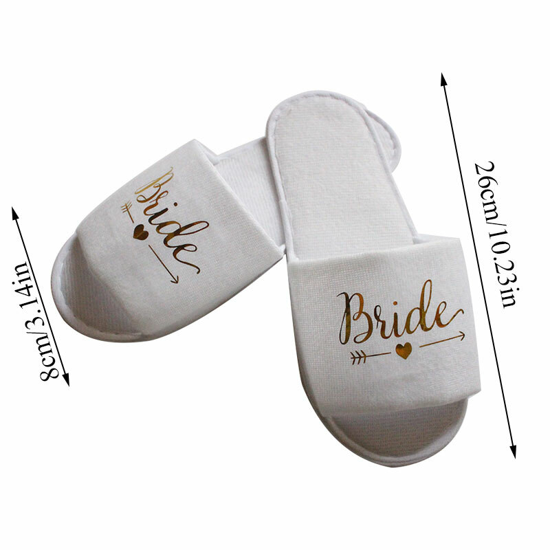 APL 1 paio scarpe lettere oro lucido matrimonio festa ciabatta Maid Of Honor B