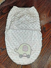 Kyle Deena Pink Elephant Minky Swaddle 0-3 Months Baby Girls EUC Soft Cuddly