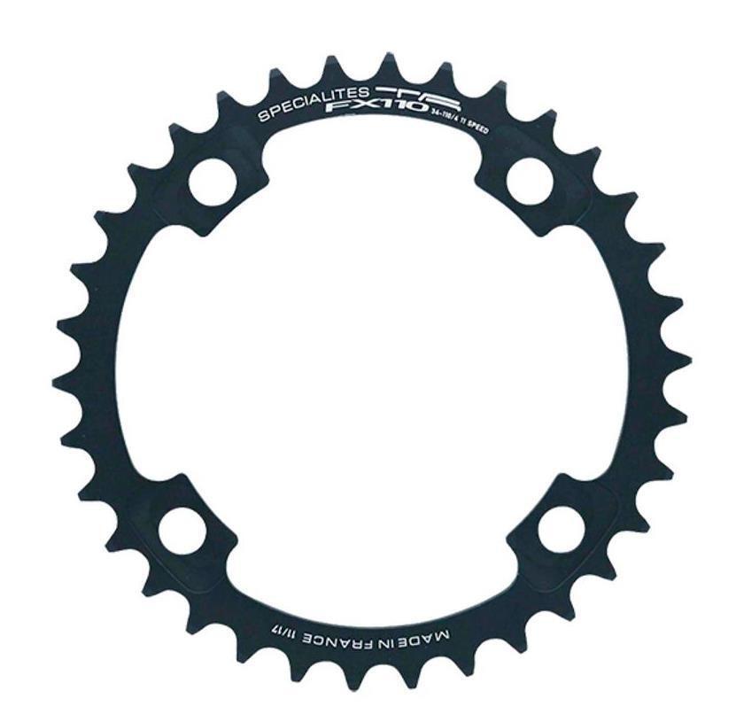 Plateau route 110 mm 42 dents noir FX110 pour passage de vitesse fluide 11V