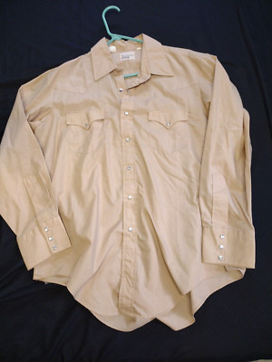 VTG, Montgomery Ward, Western Wear, Brown, Button Down, Pearl Snap, Shirt, Top.
