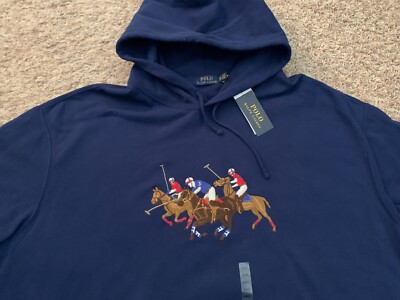 トップス Ralph Lauren big pony zip up hoodie navy Big Pony Fleece Hoodie