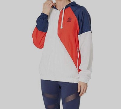 reebok white windbreaker