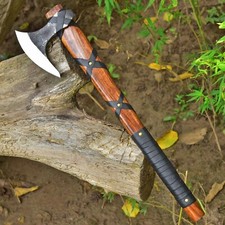 Custom Hand Forged RAGNAR VIKING AXE High Carbon Steel Lothbrok Camping Battle 6