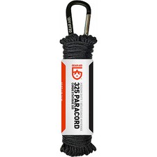GEAR AID 325 Paracord and Carabiner, 3mm Utility Cord for Camping  Hiking, 50ft