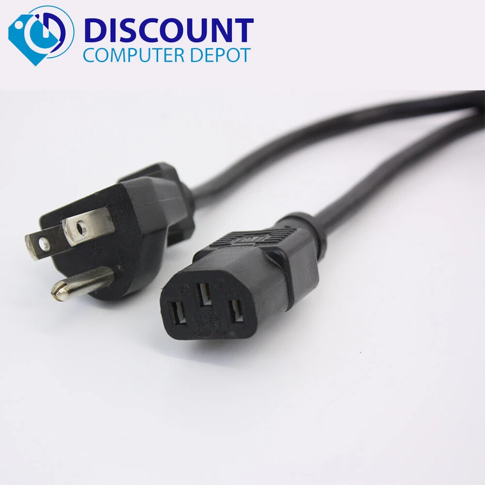 5ft AC Power Cord Cable 3 Prong US Plug for PRINTER PC DESKTOP HP Dell Lenovo - Image 2 of 4