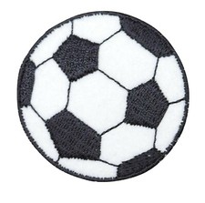 2.5" Soccer Ball Futebol Sports Iron on Embroidered Patch