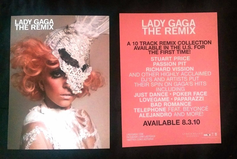 LADY GAGA THE REMIX Rare Promotional Photo Postcard 6x8 Mini SM PROMO POSTER