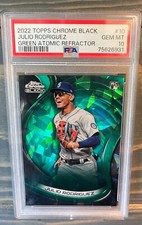 Julio Rodriguez/99 2022 Topps Chrome Black Green Atomic Refractor PSA 10 LOW POP