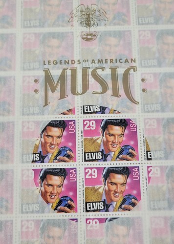 *R) 1992 USPS Elvis Presley 29 Cent Commemorative Stamps Saver Sleeve Sheet 40 - Picture 2 of 6