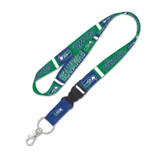 SEATTLE SEAHAWKS RETRO LANYARD DETACHABLE BUCKLE NEW WINCRAFT 👀