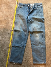Vintage Calvin Klein Mens Size 34x31 Stone Wash Straight Leg Denim Blue Jeans