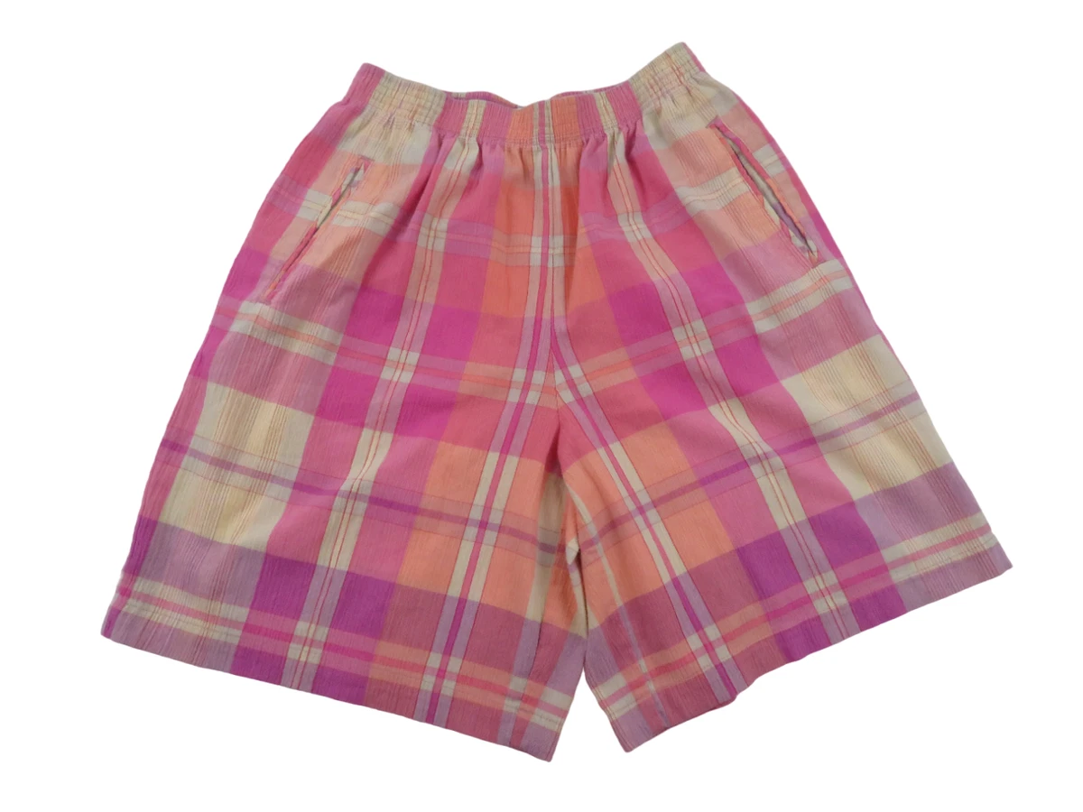 Plaid shorts womens high cheap waisted