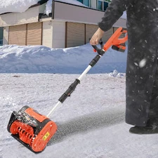 12.6" Cordless Snow Shovel Battery-powered Snow Thrower Snow Blower Cleaning 20V
