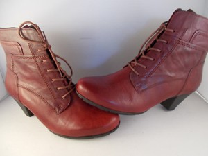 gabor red ankle boots