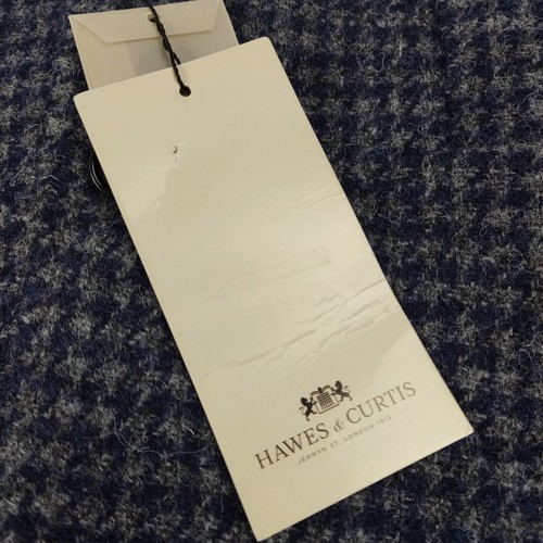 Hawes & Curtis Harris Tweed Wool Jacket Size 36 Grey & Blue Brand New With Tags - Picture 4 of 17