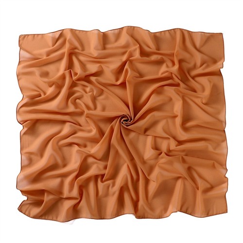 Sciarpa quadrata 90 cm * 90 cm tinta unita chiffon donna foulard turbante avvolgente - Foto 9 di 53