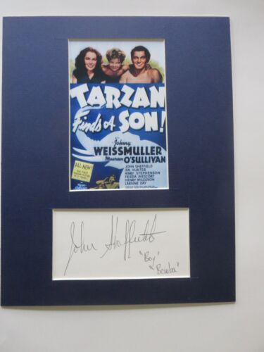 Johnny Weissmuller - "Tarzan Finds a Son" & Johnny Sheffield autograph as Boy - Picture 1 of 2