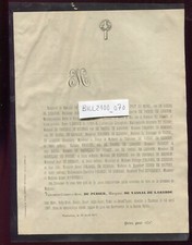 faire-part décès Catherine Clémence R.  Du Perrier Marquise De Vassal De Labarde