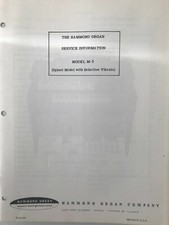 Hammond Organ Model M-2 Spinet with Selective Vibrato Service Manual