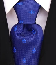 Scott Allan Mens Fleur De Lis Necktie - Business Ties for men