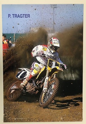 MOTOCROSS,P, TRAGTER,SUZUKI,PHOTO BY EDOARDO PACINI,RARE AUTHENTIC 1980's POSTER