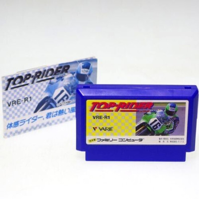 Top Rider Famicom TOP RIDER Cart + Manual Famicom Nintendo FC Japan Import Racing NTSC-J ...