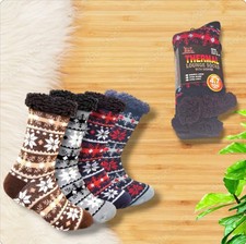 Women's Thermal Sherpa Slipper Socks - Plush Fleece, Warm & Toasty
