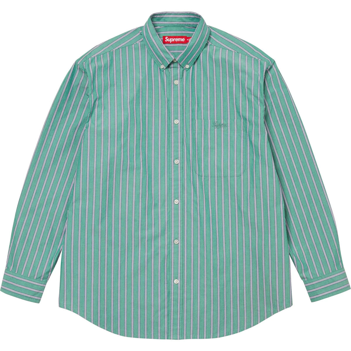 Supreme Loose Fit Stripe Shirt 3colors Charcoal White Green Supreme Loose Fit Stripe Shirt 3colors Charcoal White Green