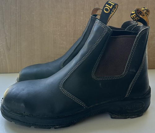 Oliver Boots Mens Size AU 7.5 US 8.5 Chelsea Pull On Steel Toe Work Leather - 第 1/9 張圖片