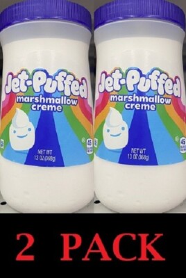 2x Kraft Jet-Puffed Marshmallow Creme Sweet Marshmallows Taste 13 oz Jar 2 PACK