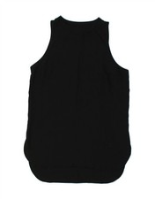BENETTON Womens Sleeveless T-Shirt Dress UK 10 Small Black Polyester NA13