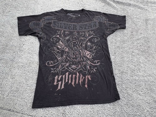 Silver Star Shirt Mens Medium Black Anderson Silva Spider UFC