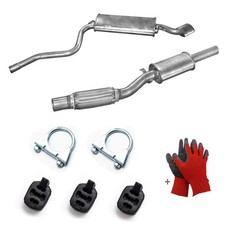 Komplette Auspuff + Anbausatz für  Fiat Cinquecento Sporting  1.1 iE 8V