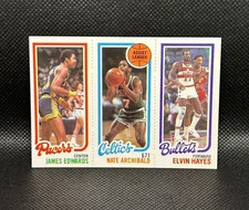 1980-81 Topps James Edwards Nate Archibald Elvin Hayes #248-32-118 - HOF