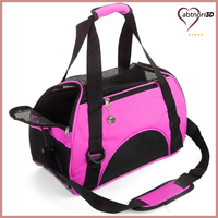 Transporttasche Katzen Hunde 40X20X30 Cm Rosa Faltbar Tragbar Fluggesellschaft