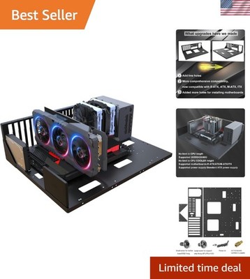 E-ATX Open Chassis Gaming Computer Case - Extensive Cooling & Compatibility