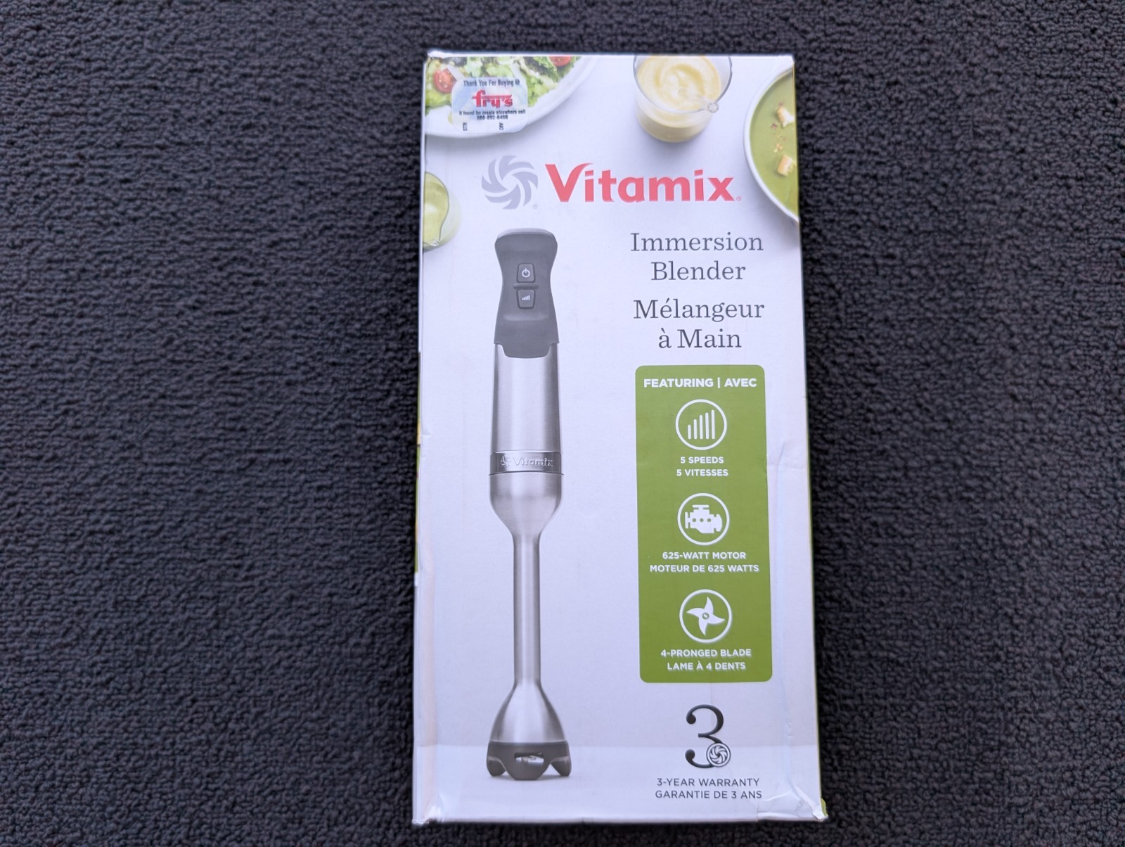 Vitamix Immersion Blender - 5 Speeds  625W Motor - New Seale