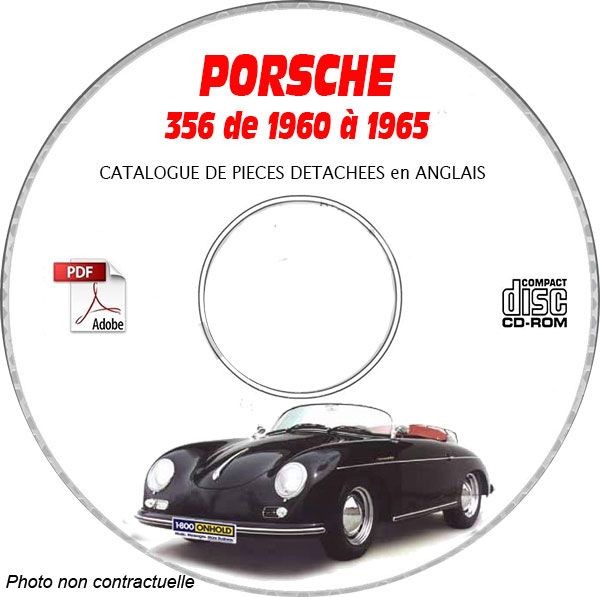 Catalogue de pièces Porsche 356 60-65 CDROM technique anglais auto collection